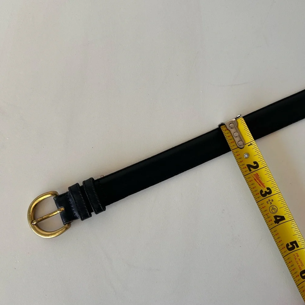 COACH Women’s Black Leather Belt Gold Brass Buckle 8400 Small Vintage Classic - Picture 9 of 11